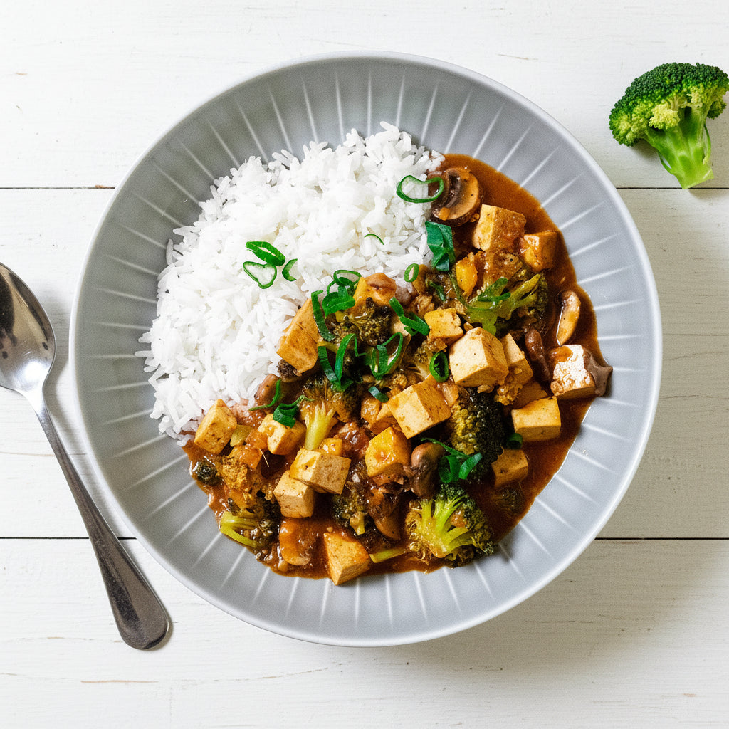 Veganer Mapo Tofu mit Jasminreis 💪