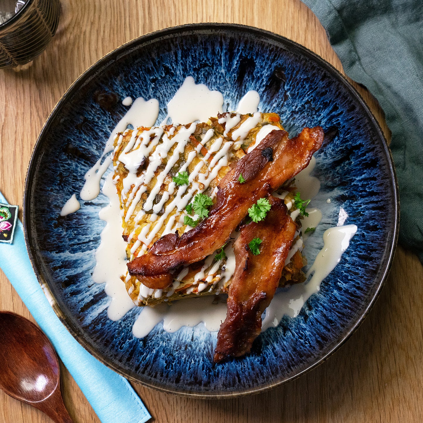 Okonomiyaki mit Schweinebrust