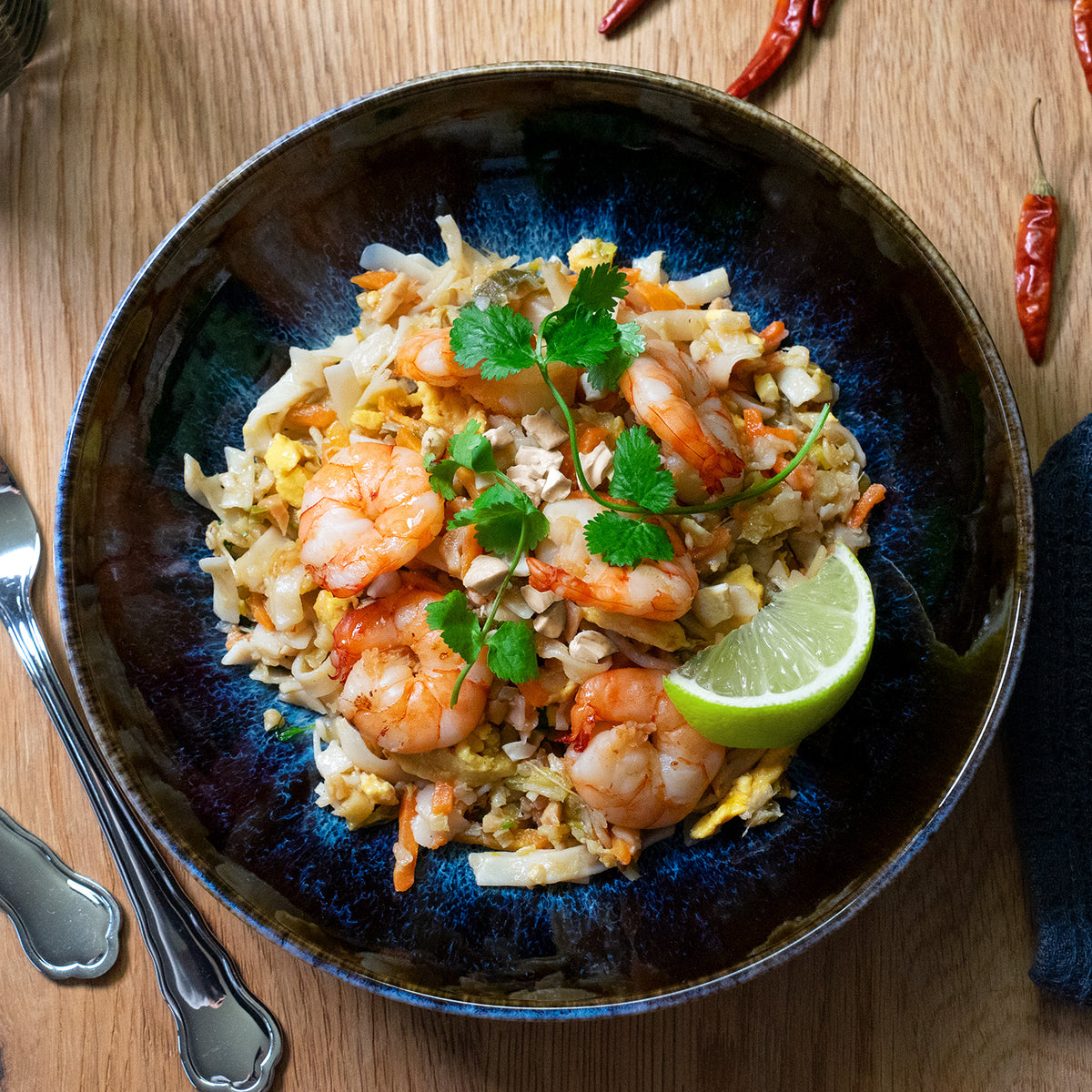 Pad Thai mit Shrimps