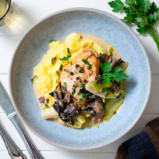 Blanc de poulet aux champignons sauvages et purée de pommes de terre 🔥