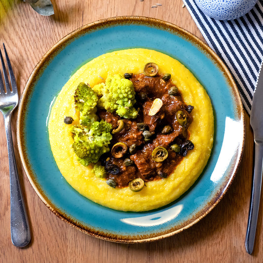 Ragoût de bœuf avec polenta