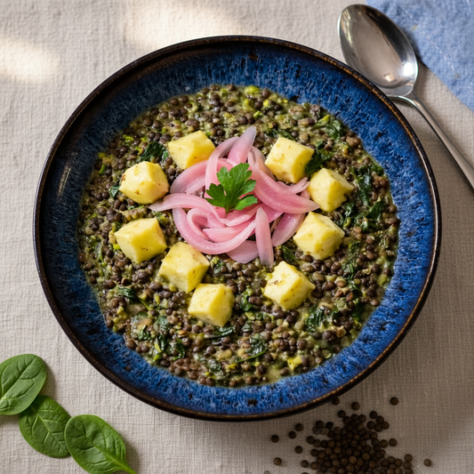 Curry de lentilles Beluga aux pommes de terre ⚖️