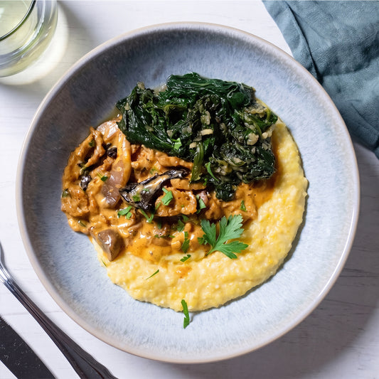 Seitan Geschnetzeltes mit Polenta ⚖️
