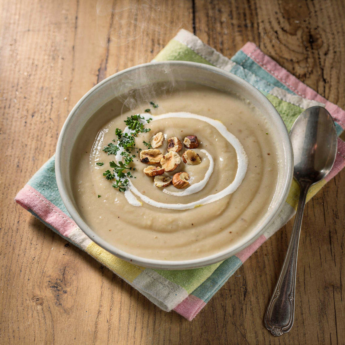 Soupe aux noisettes et aux topinambours