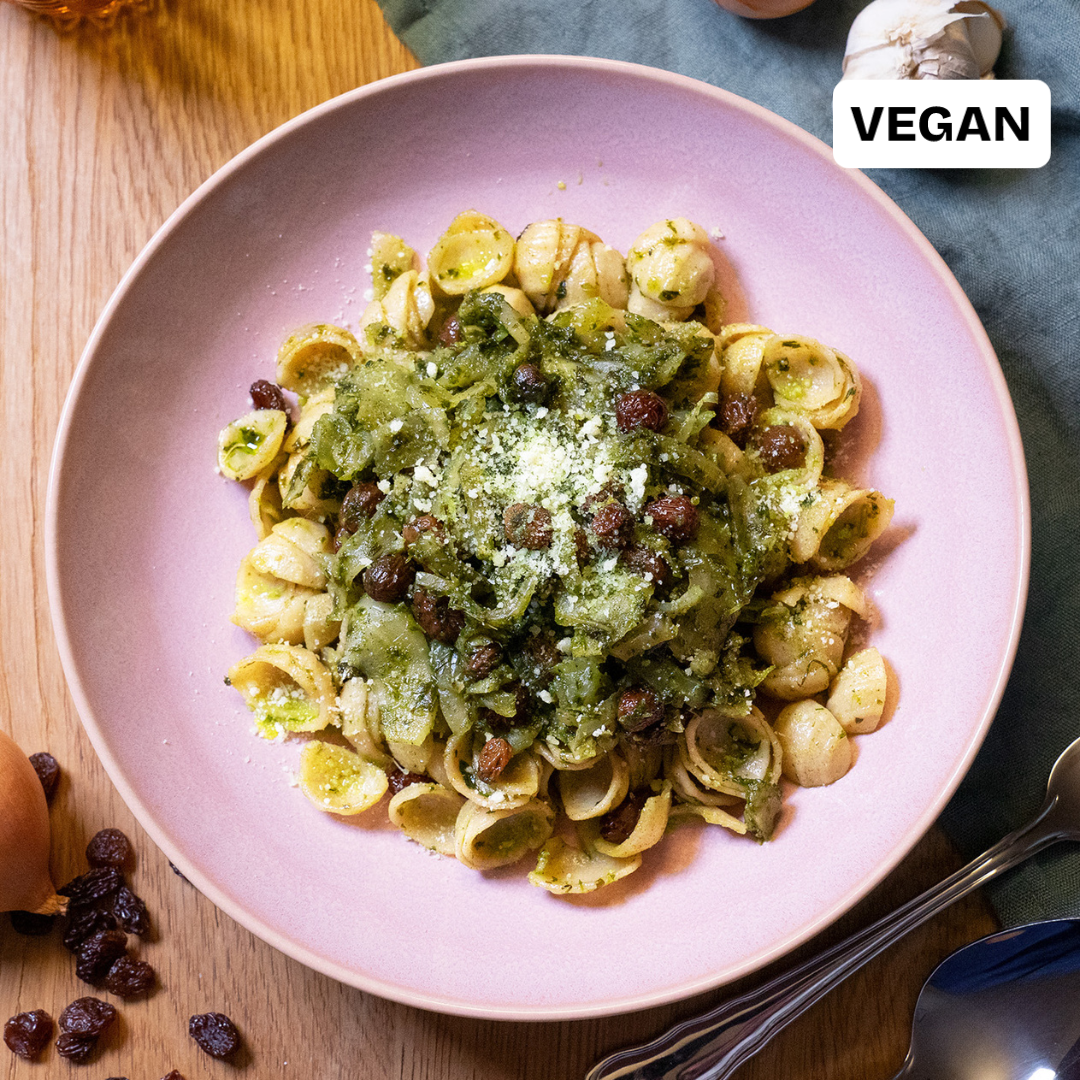 Orecchiette de blé complet au pesto de basilic