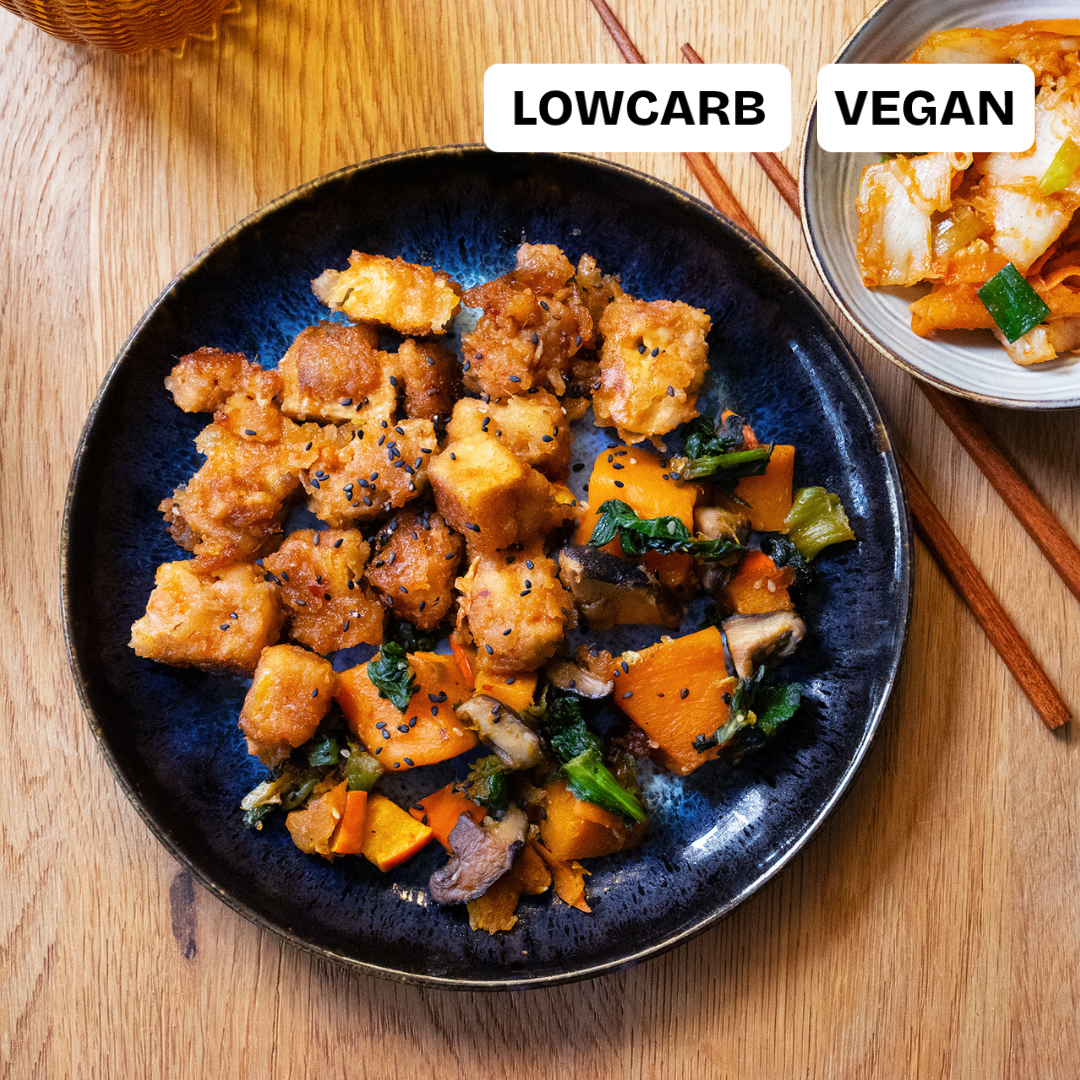 Tofu Bulgogi mit Gemüse & Kimchi 🌶