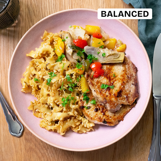 Sacaloppine au citron avec légumes d'été