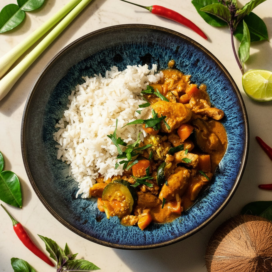 Curry rouge thaï au poulet