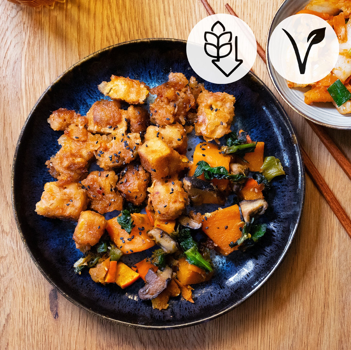 Tofu Bulgogi mit Gemüse & Kimchi