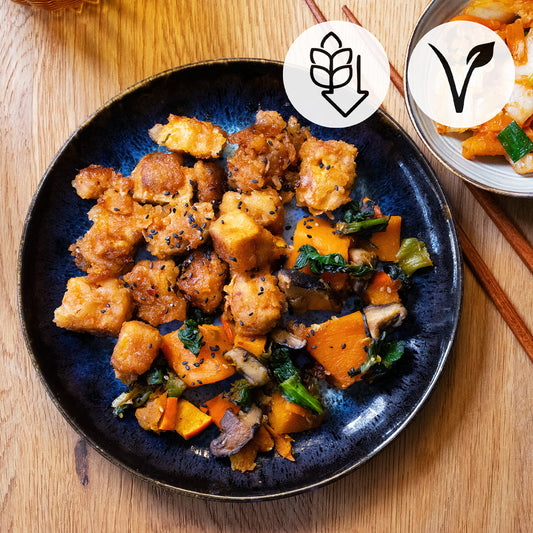 Tofu Bulgogi mit Gemüse & Kimchi