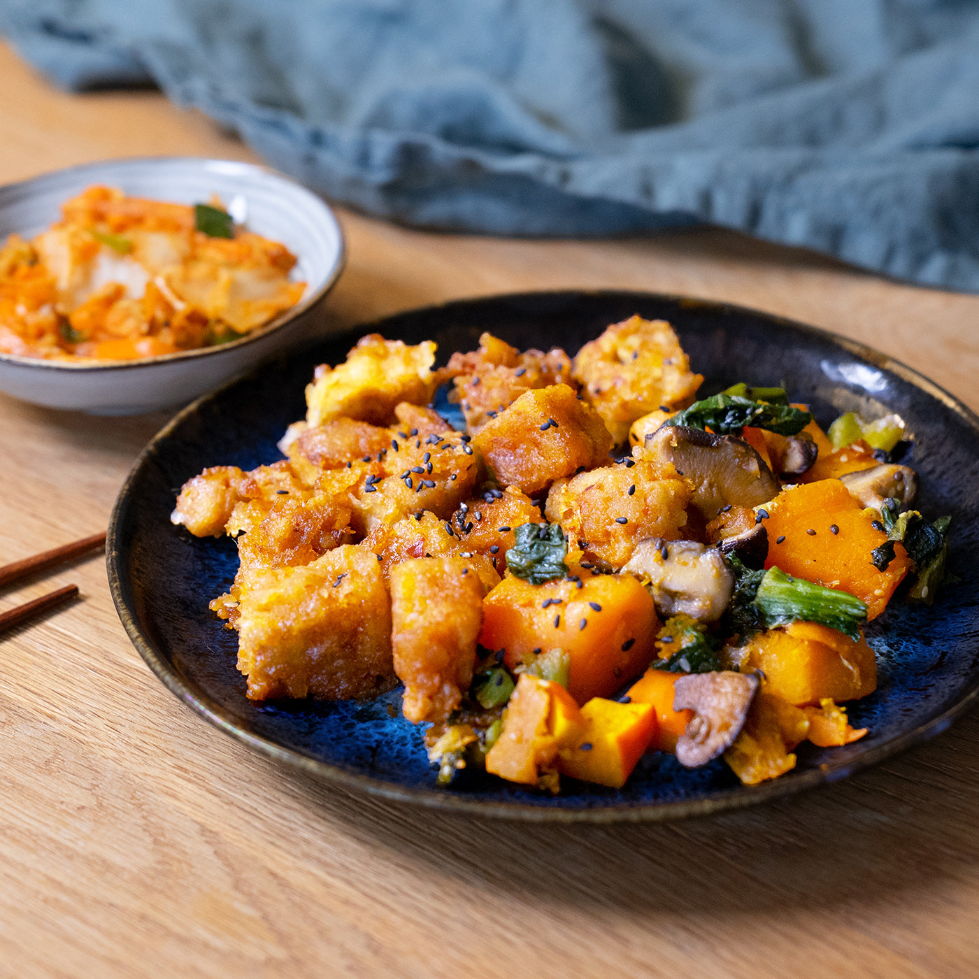 Tofu Bulgogi mit Gemüse & Kimchi