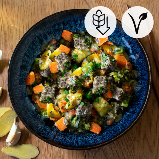 Grünes Thai Curry mit Linsen-Tempeh Low carb