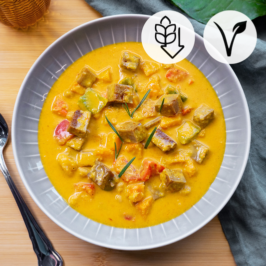 Kürbis- Peperoni-Ragout mit Seitan