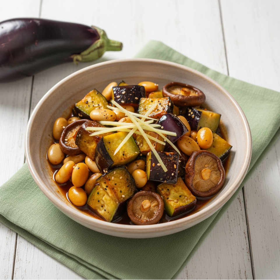 Aubergine and vegetable dish