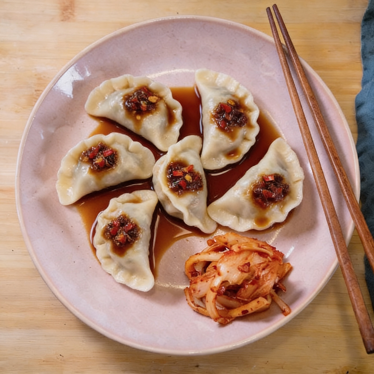 Beef Momos with Kimchi ⚖️