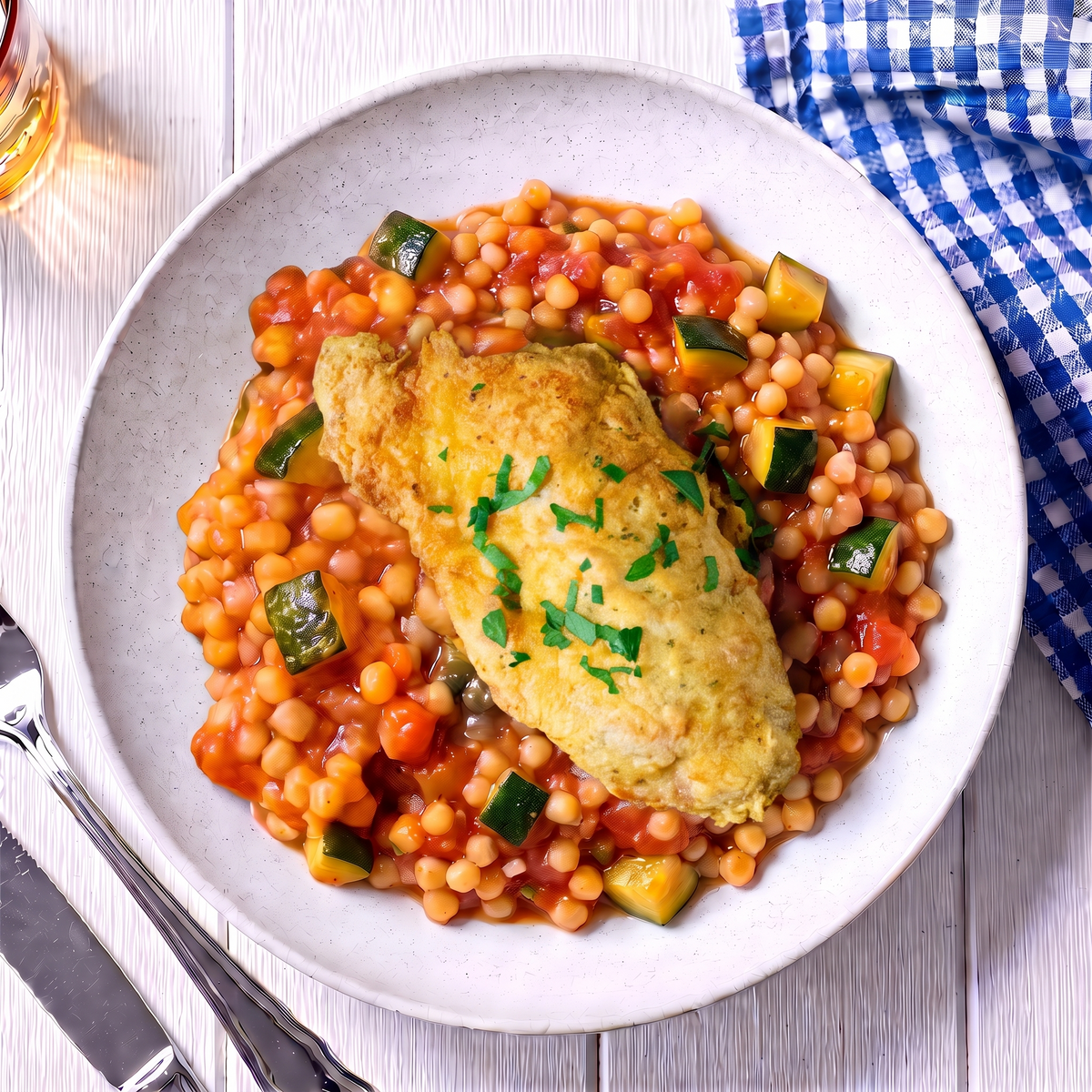 Poulet Piccata mit Fregola Sarda 💪