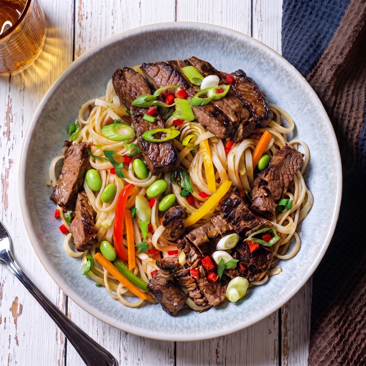 Thai Beef Salat mit Reisnudeln 💪