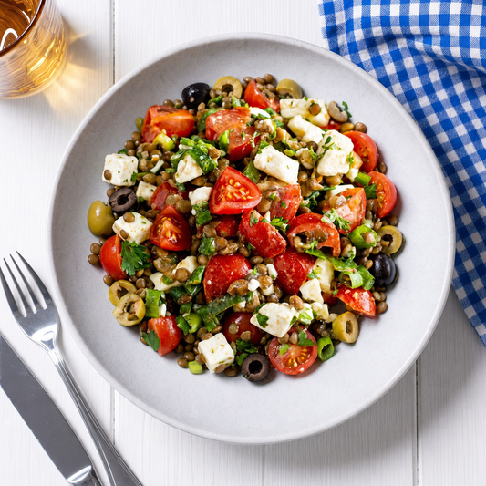 Linsensalat mit gebackenem Feta ⚖️