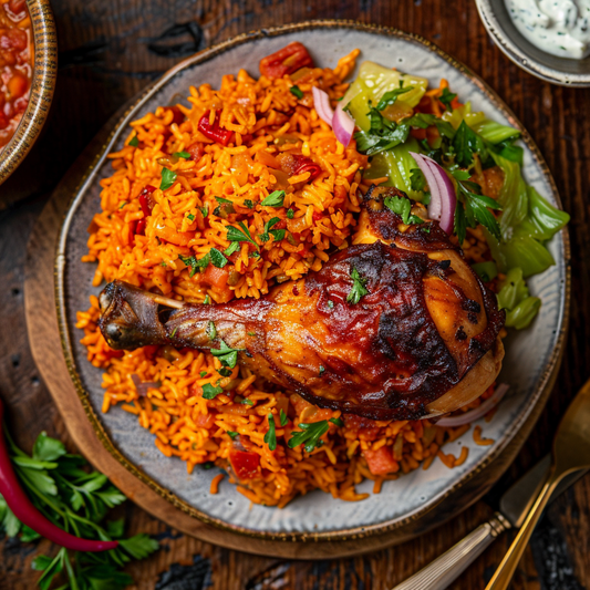 Jollof Reis mit Chicken 🌶🌶