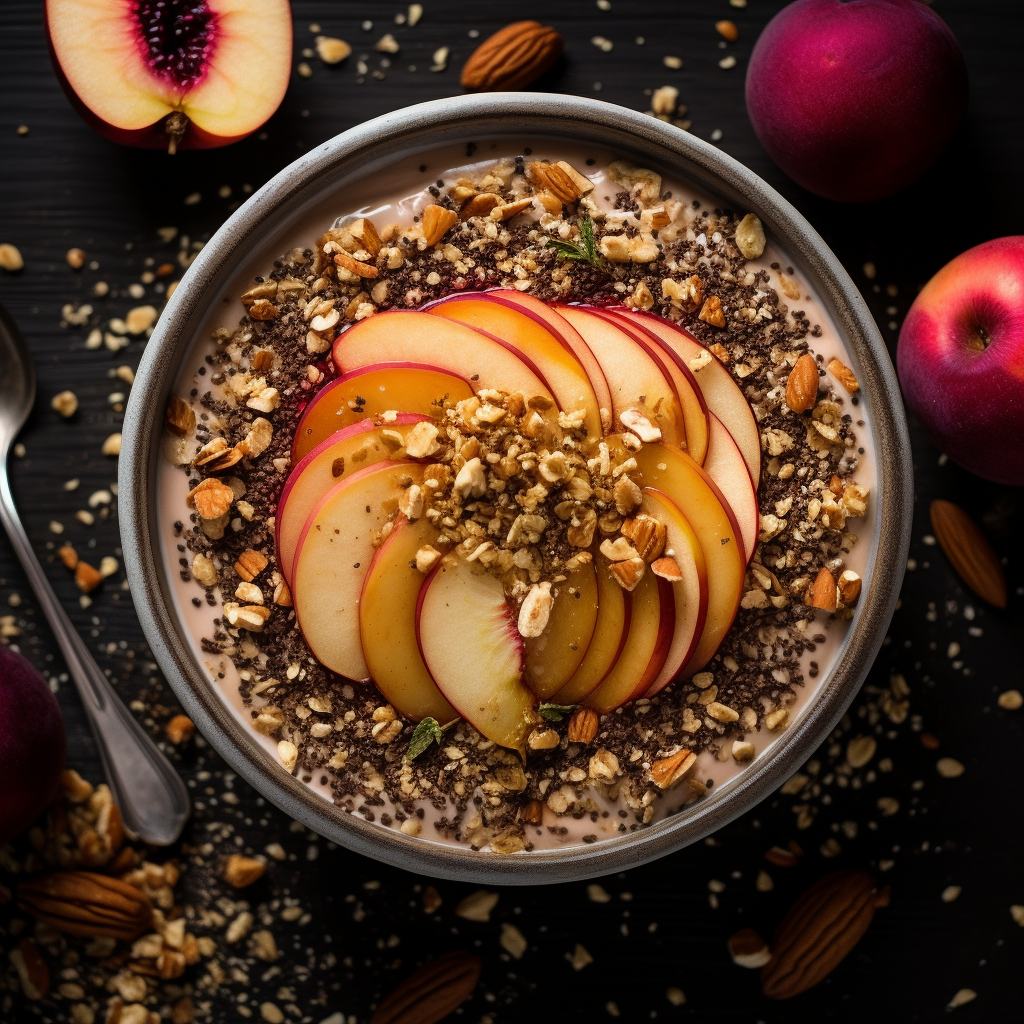 Bol petit-déjeuner - Pomme au four, vanille, chia