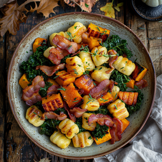 Kürbis-Gnocchi mit Herbstgemüse