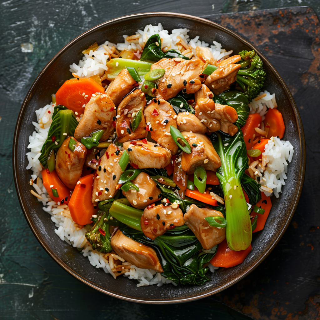 Poulet sauté au gingembre